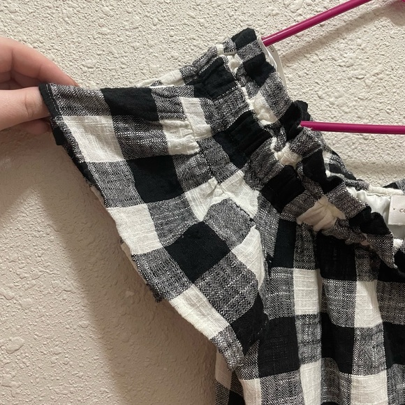 Anthropologie Corey Lynn Calter Gingham Plaid Off the Shoulder Mini Dress - Picture 5 of 12